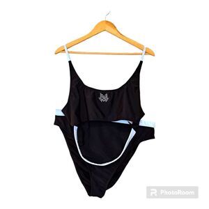Black & Grey Two Piece Swimwear by Heart Raves New Beach Vacation NEW Size 2X